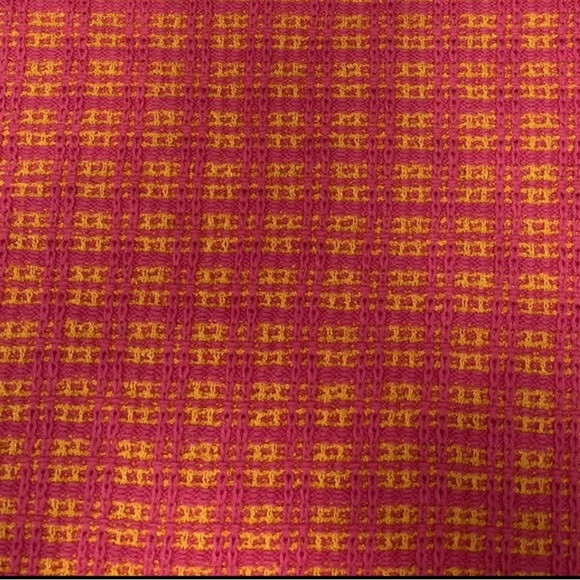 Free Assembly NWOT XXL Plaid 90s Mini Skirt, Tweed Sweater Knit, Pink Orange - Picture 5 of 5